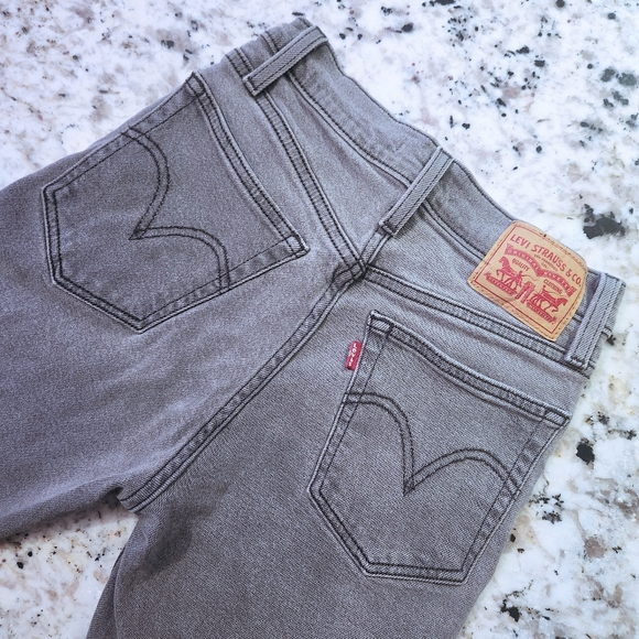 Levi's Wedgie Straight Gray Jeans Size 25 - Picture 3 of 10